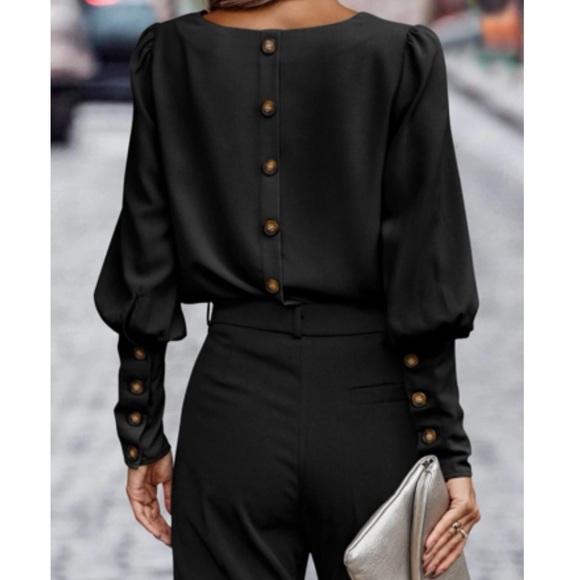 Tops - COPY - Luxe button back blouse